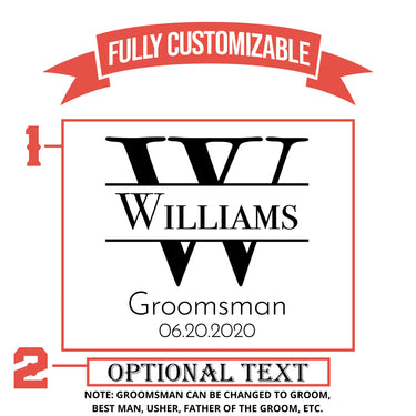Customized Groomsmen Pint Glass